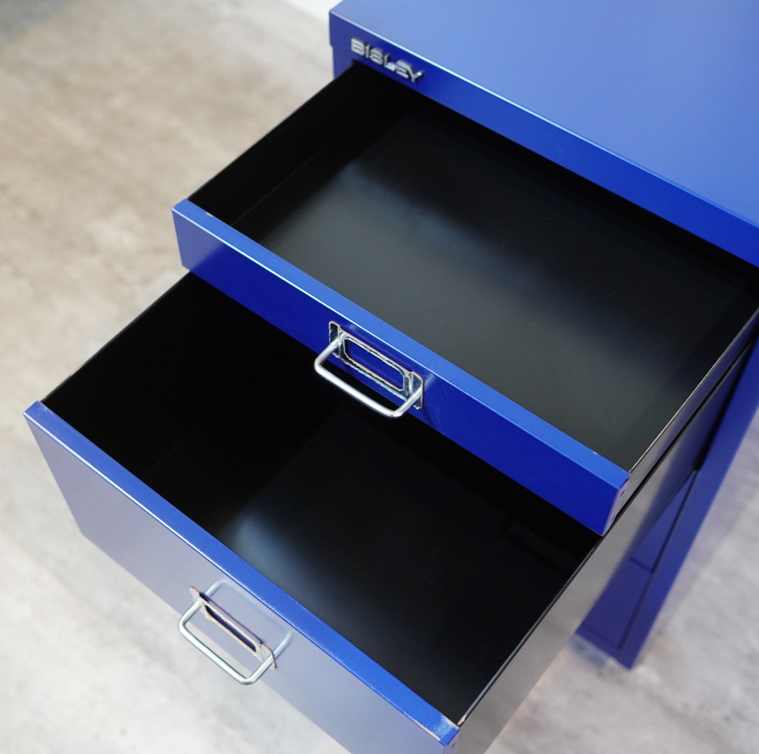 ビスレー / BISLEY A3キャビネット 引き出し4段 ブルー