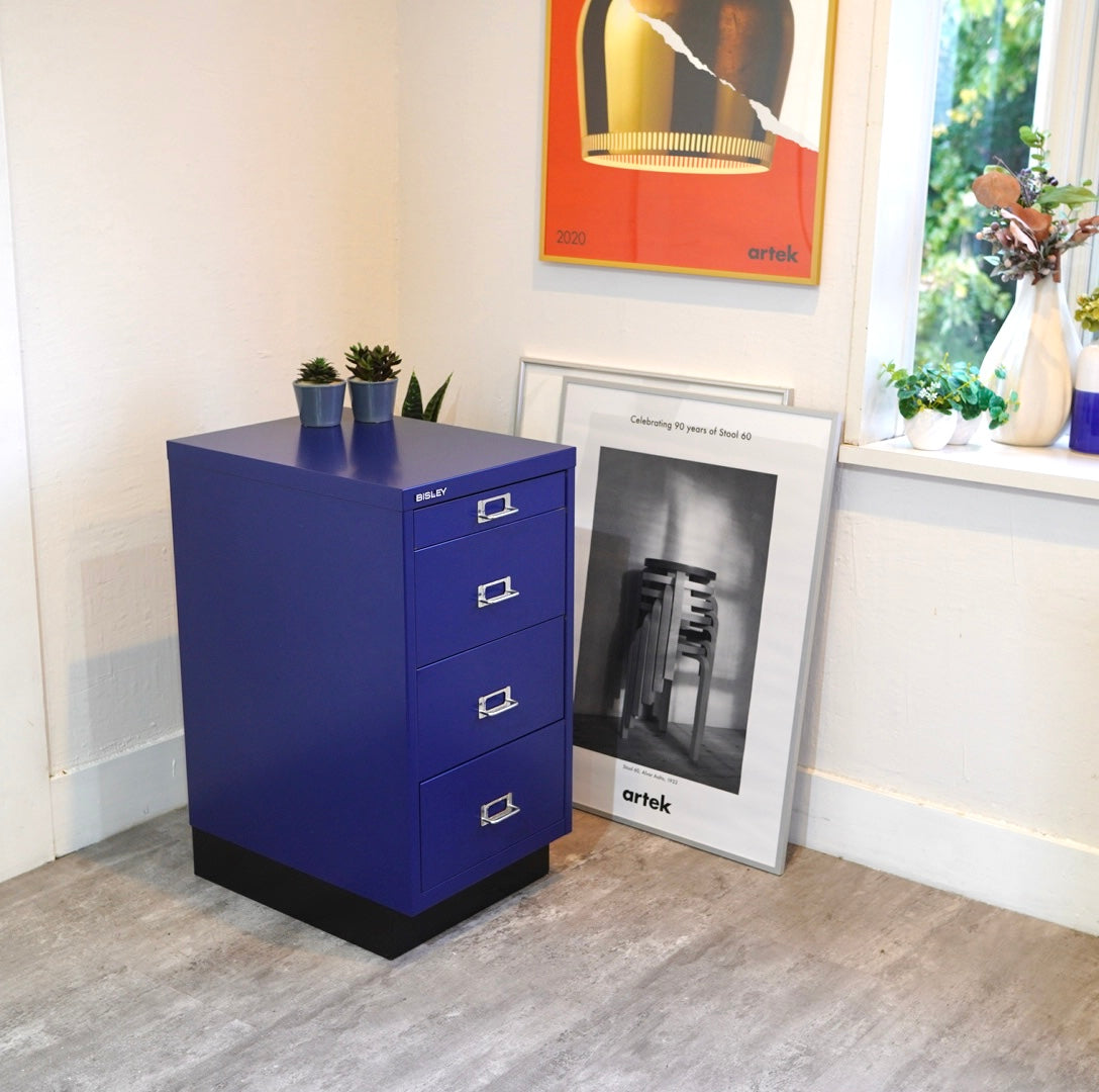 ビスレー / BISLEY A3キャビネット 引き出し4段 ブルー