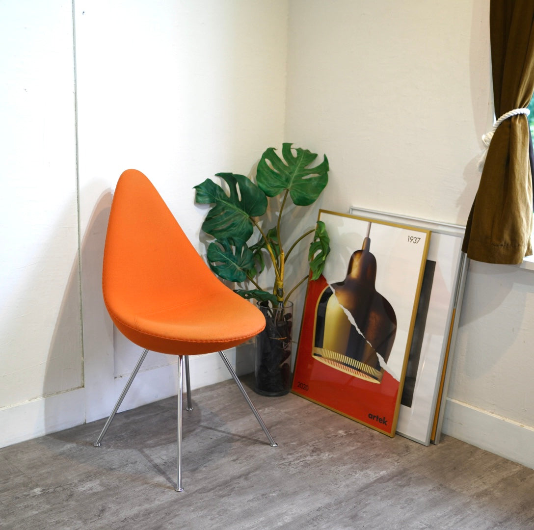 フリッツ・ハンセン / FRITZ HANSEN 3110 ドロップチェア/Drop オレンジ フルパティング アルネ・ヤコブセン