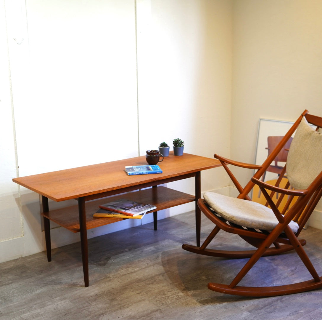 北欧ヴィンテージ ローテーブル【2】 センターテーブル リビングテーブル チーク材
