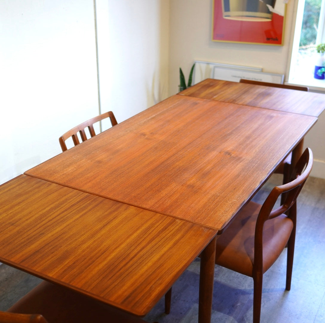 北欧 デンマーク エクステンション ダイニングテーブル 伸長式 チーク材 ヴィンテージ 【2】 - Restyle