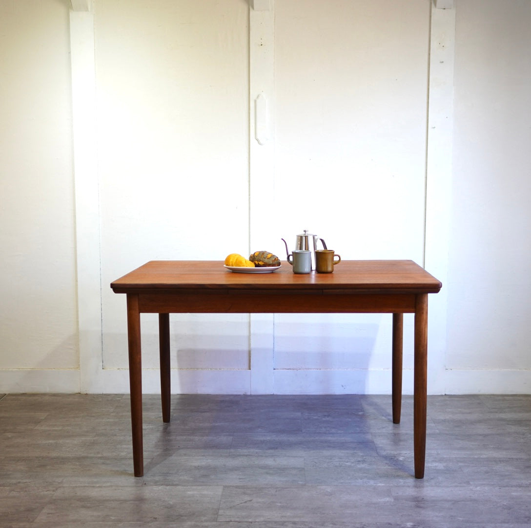 北欧 デンマーク エクステンション ダイニングテーブル 伸長式 チーク材 ヴィンテージ 【2】 - Restyle