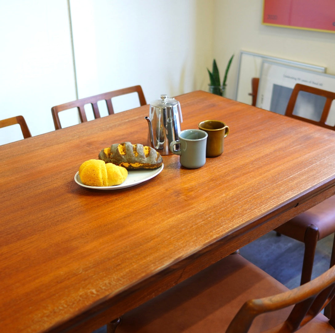 北欧 デンマーク エクステンション ダイニングテーブル 伸長式 チーク材 ヴィンテージ 【2】 - Restyle