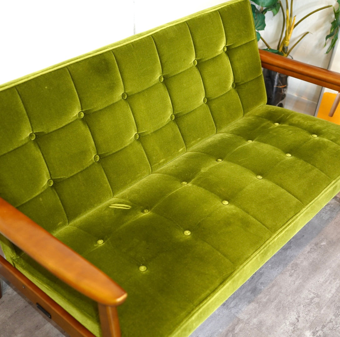 カリモク60 / karimoku Kチェア ツーシーター 2Pソファ モケットグリーン 2人掛け
