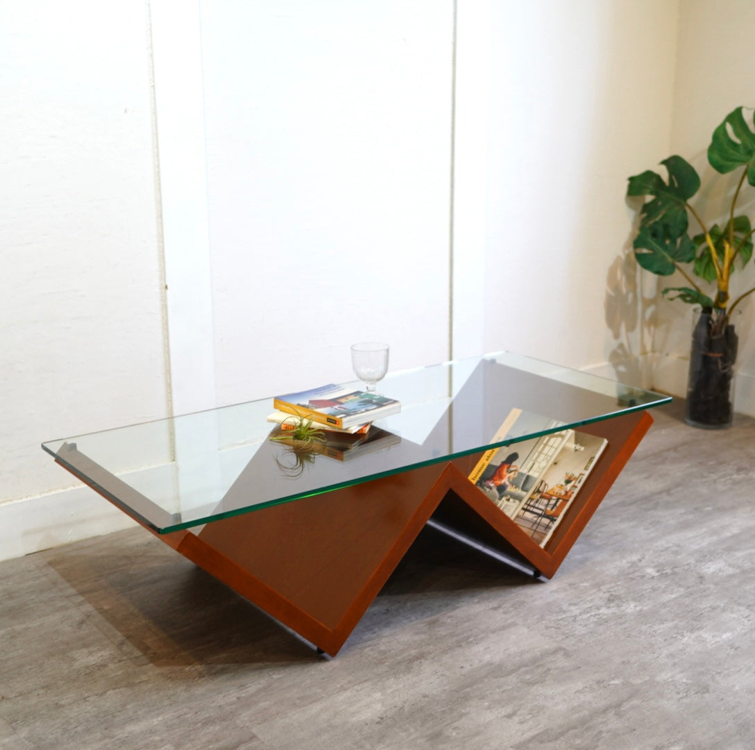 アルフレックス / arflex モンターニャ / MONTAGNA ガラステーブル ローテーブル 川崎文男