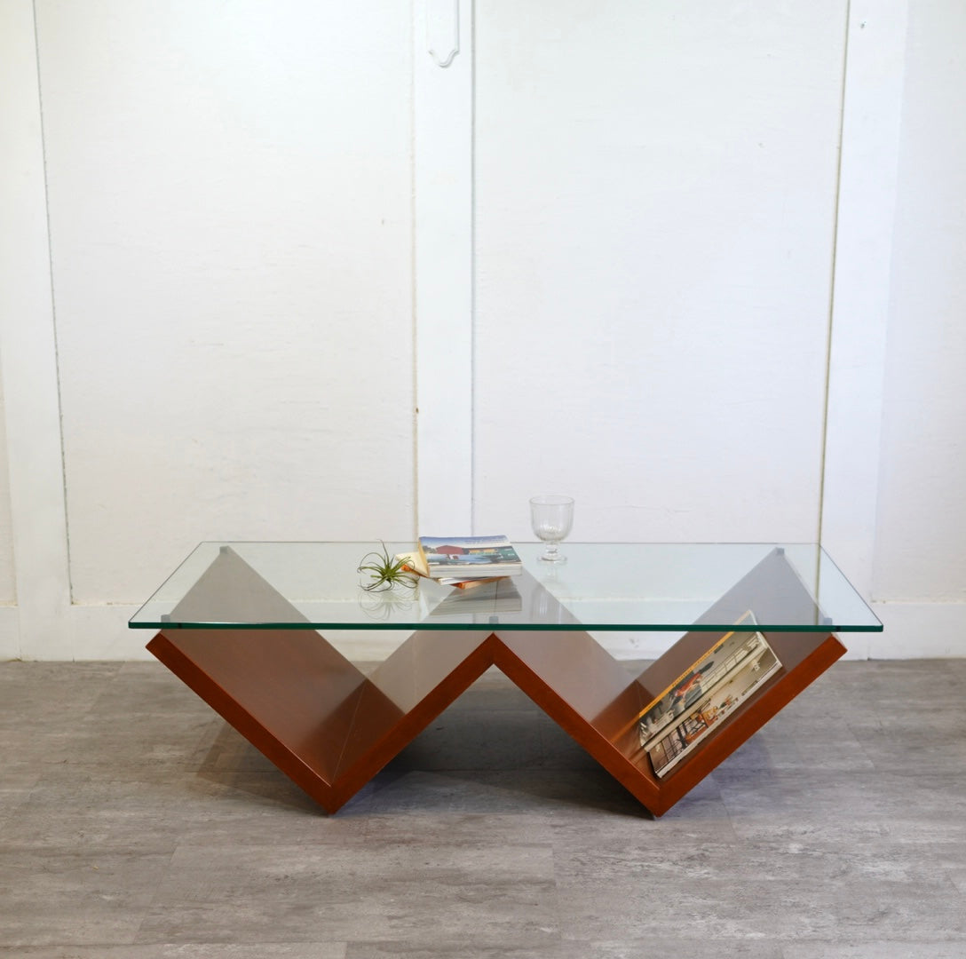 アルフレックス / arflex モンターニャ / MONTAGNA ガラステーブル ローテーブル 川崎文男