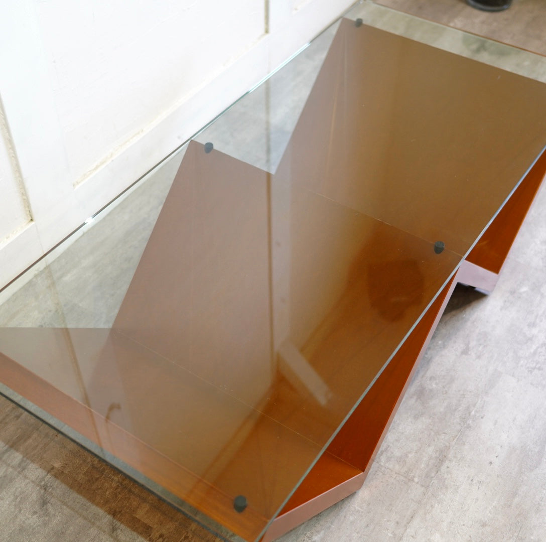 アルフレックス / arflex モンターニャ / MONTAGNA ガラステーブル ローテーブル 川崎文男