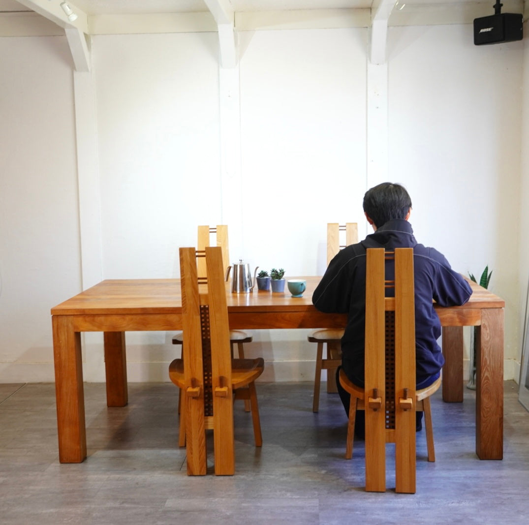 チーク材 ダイニングテーブル 200㎝ 無垢材