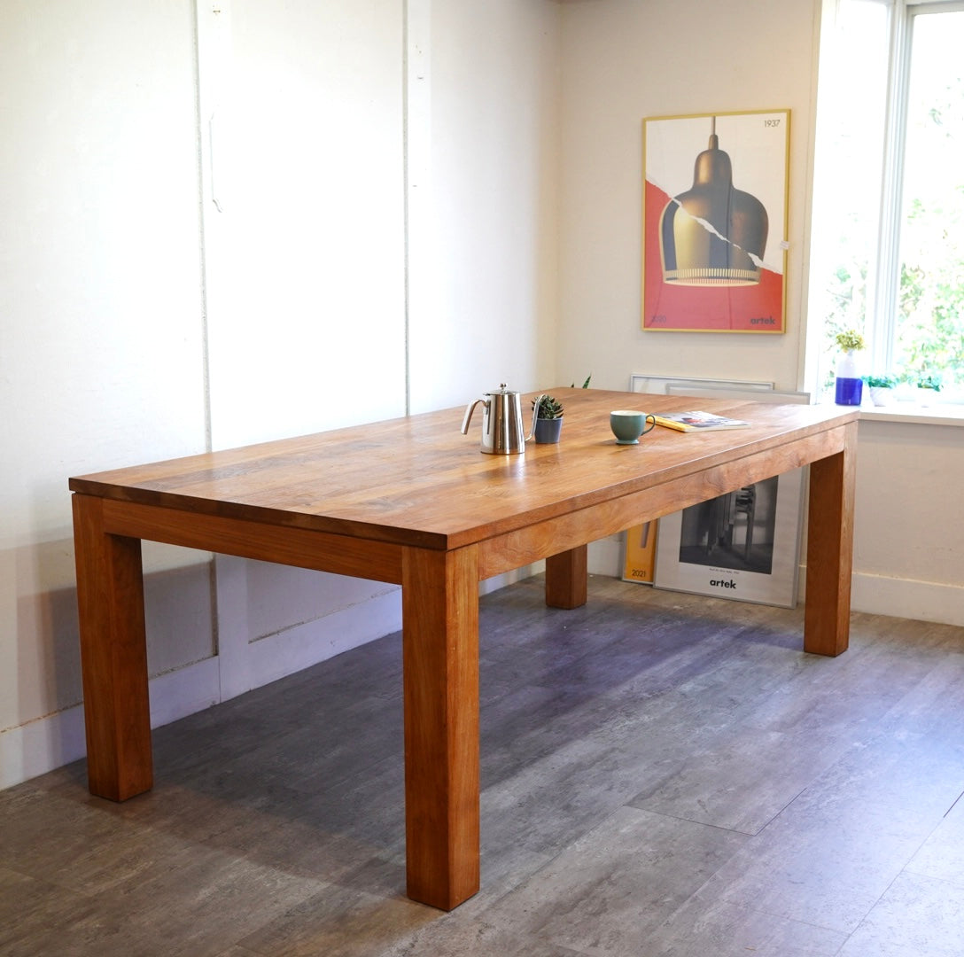 チーク材 ダイニングテーブル 200㎝ 無垢材