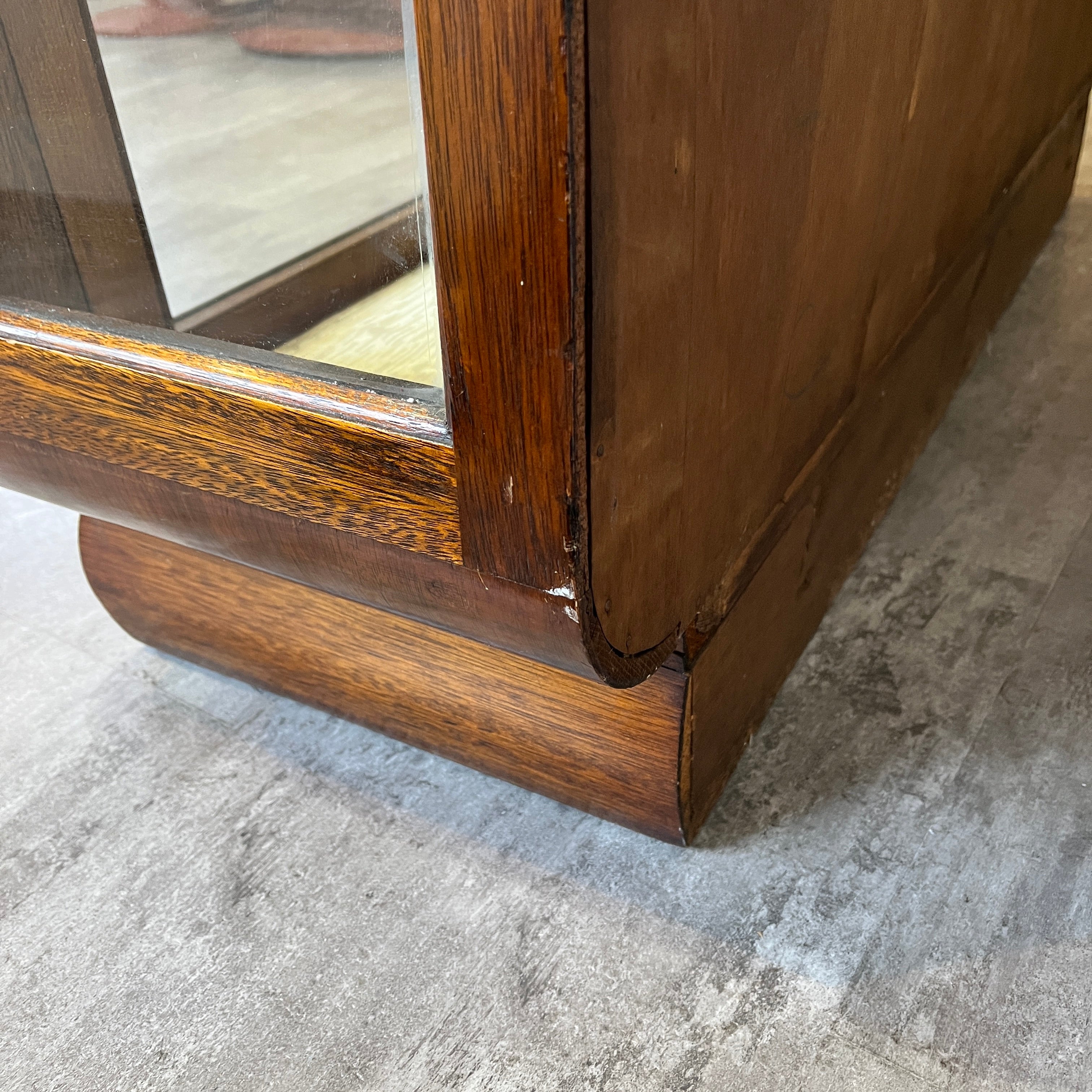 英国 アンティーク ガラスショーケース 飾り棚 キャビネット