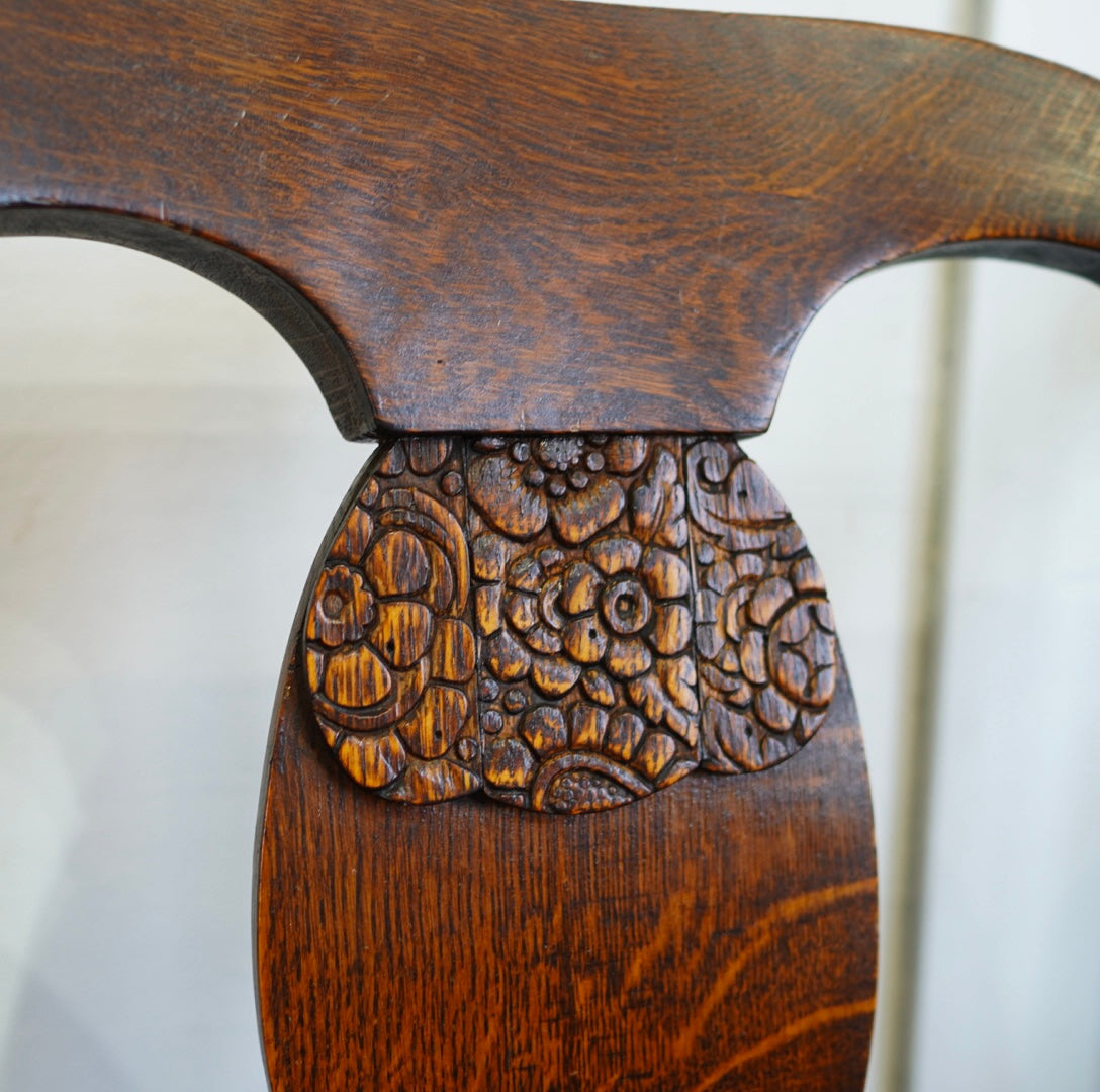 英国アンティーク バルボスレッグ ダイニングチェア 【1】