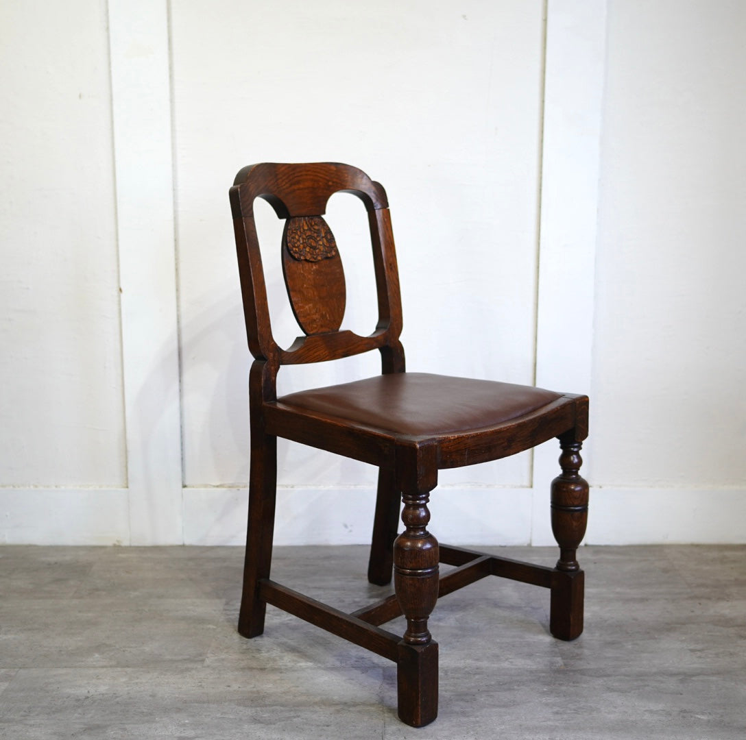 英国アンティーク バルボスレッグ ダイニングチェア 【1】