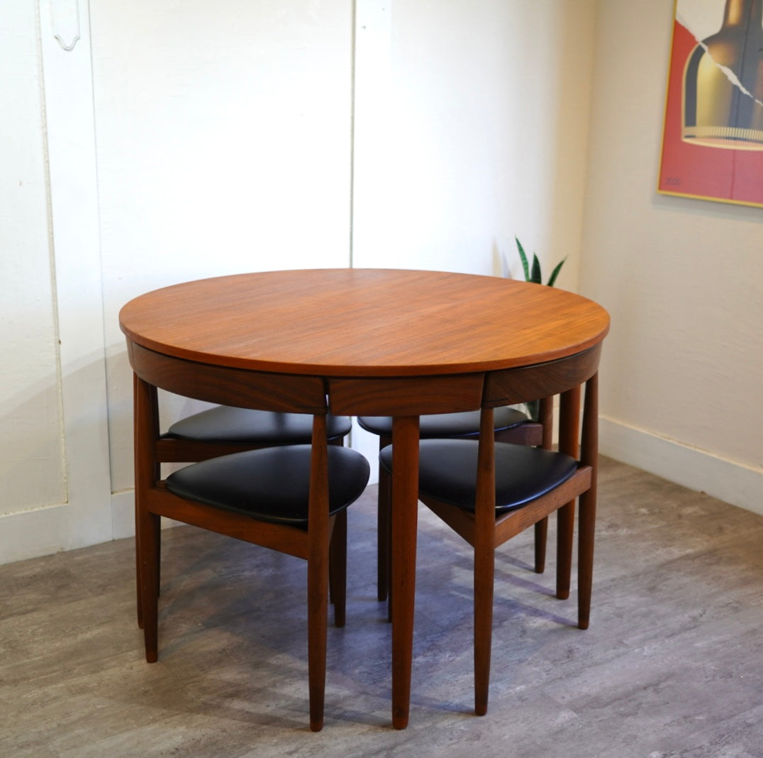 フレムロジェ / Frem Rojle ダイニングセット5点 ハンス・オルセン 北欧 ラウンドテーブル