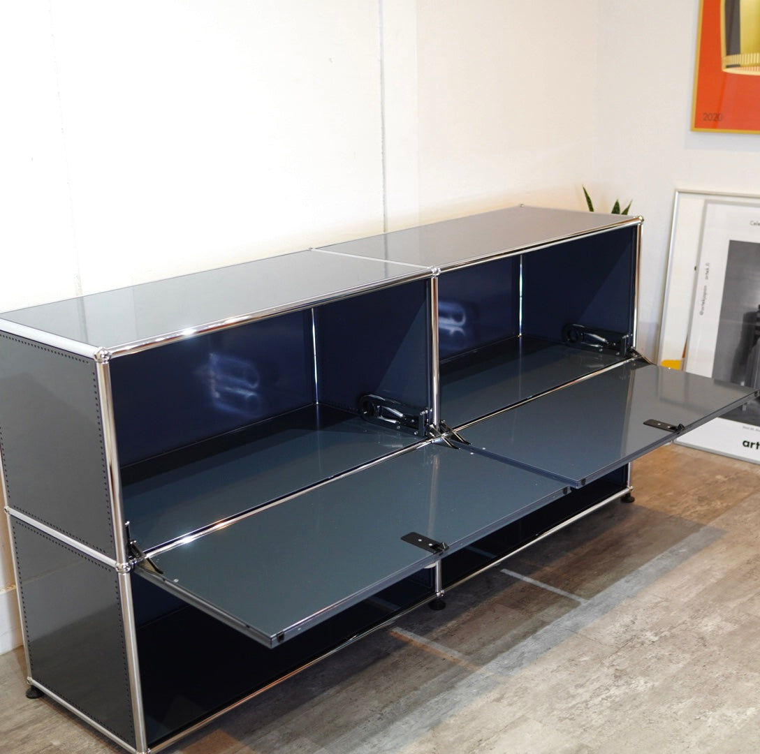 USMハラー / USM Haller モジュラーキャビネット 2列2段 サイドボード ネイビーグレー