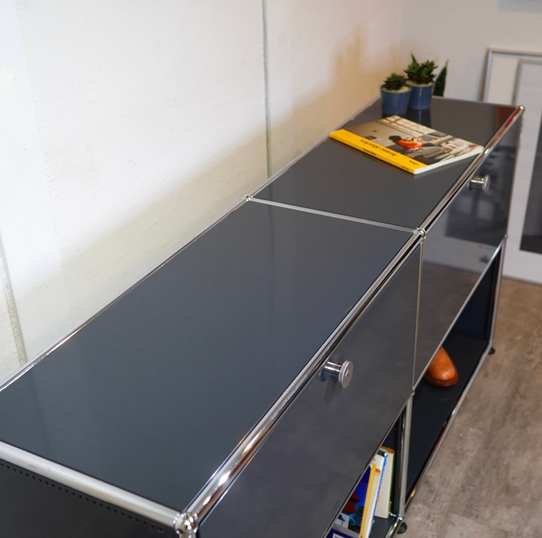 USMハラー / USM Haller モジュラーキャビネット 2列2段 サイドボード ネイビーグレー