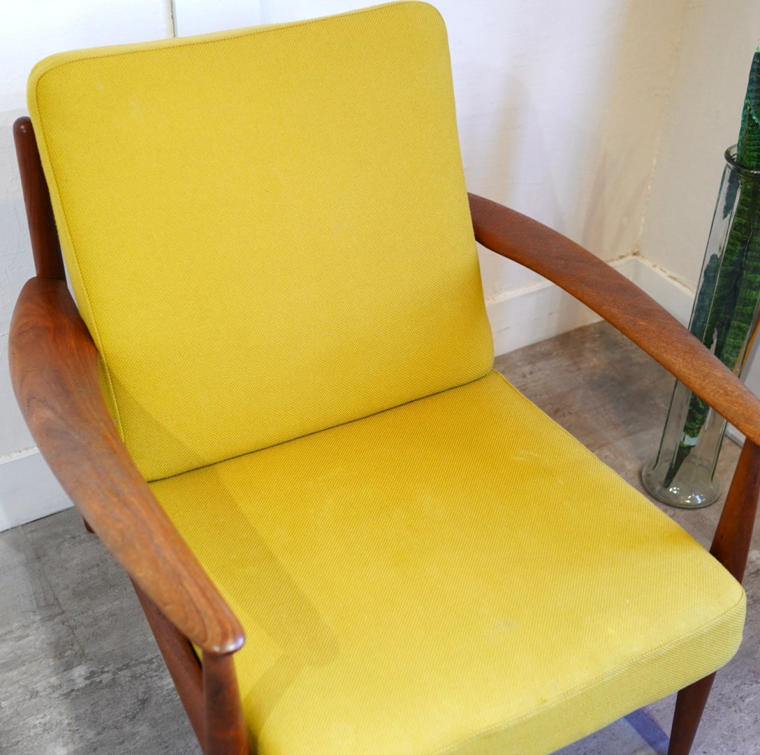 フランス & デヴァーコセン / France & Daverkosen ヴィンテージ アームソファ 1人掛け グレーテ・ヤルク デンマーク 北欧