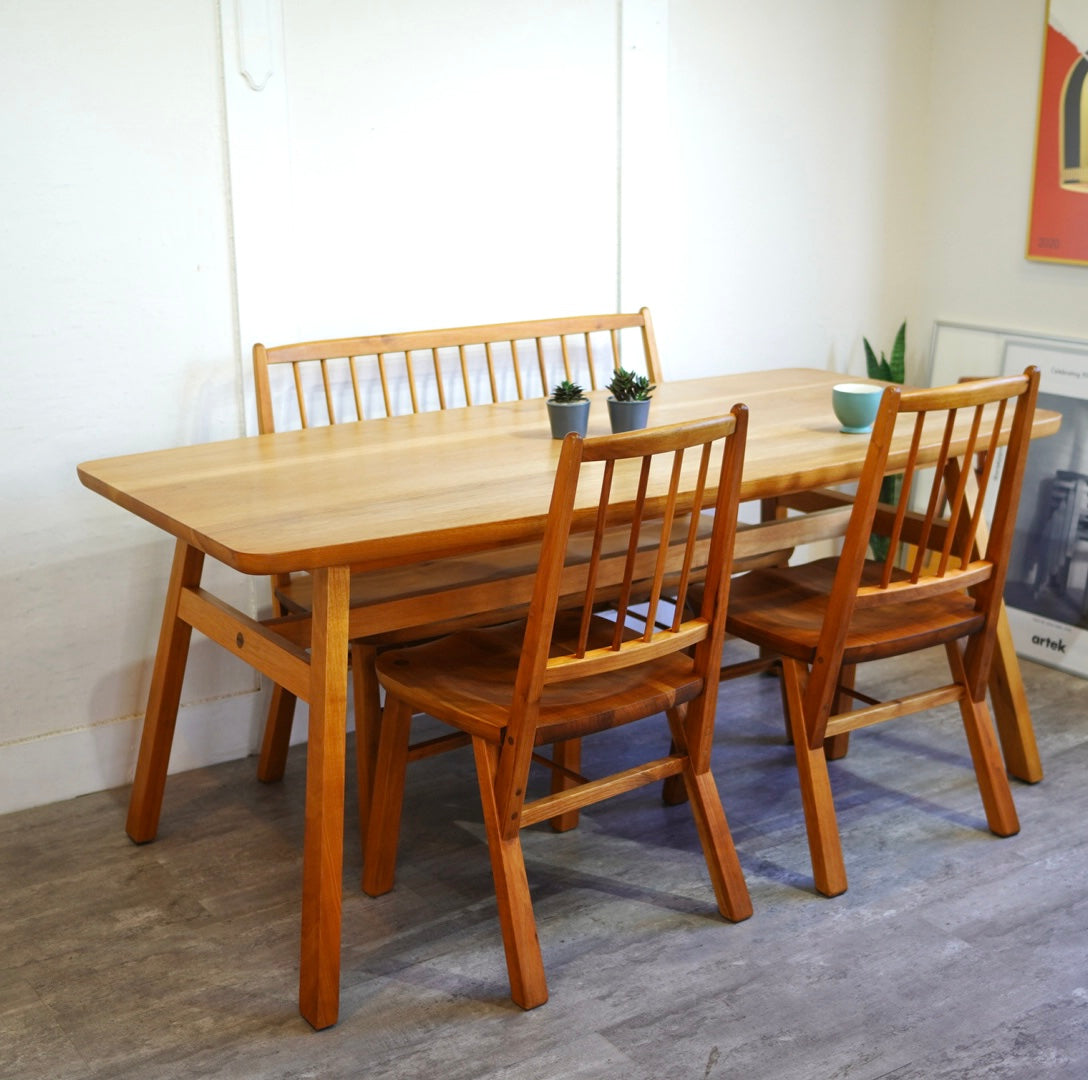 ミノ / MINO ダイニング4点セット テーブル チェア ベンチ