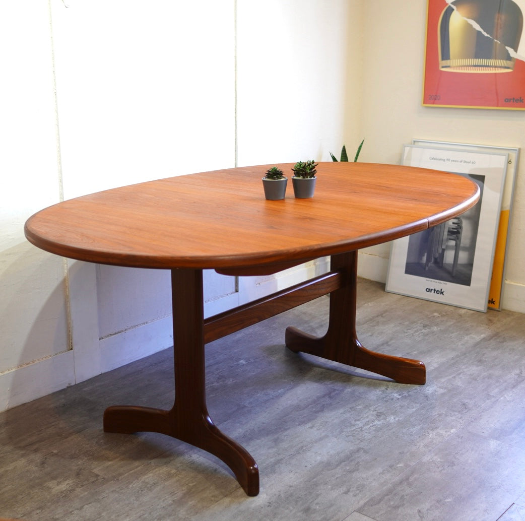 ジープラン / G-PLAN ホエールレッグ エクステンションテーブル チーク オーバル 伸長式 ヴィンテージ