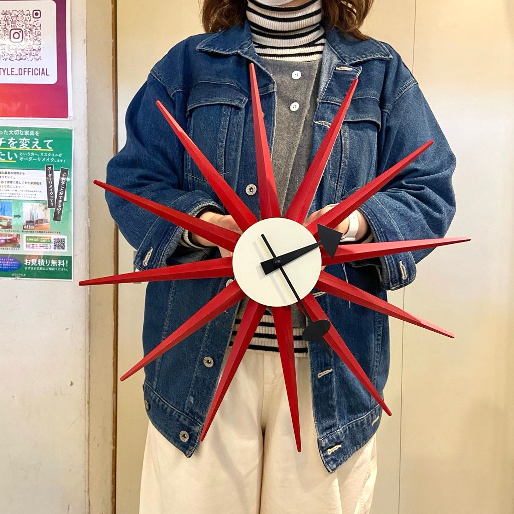 ヴィトラ / Vitra / サンバーストクロック 赤 ジョージ・ネルソン - Restyle