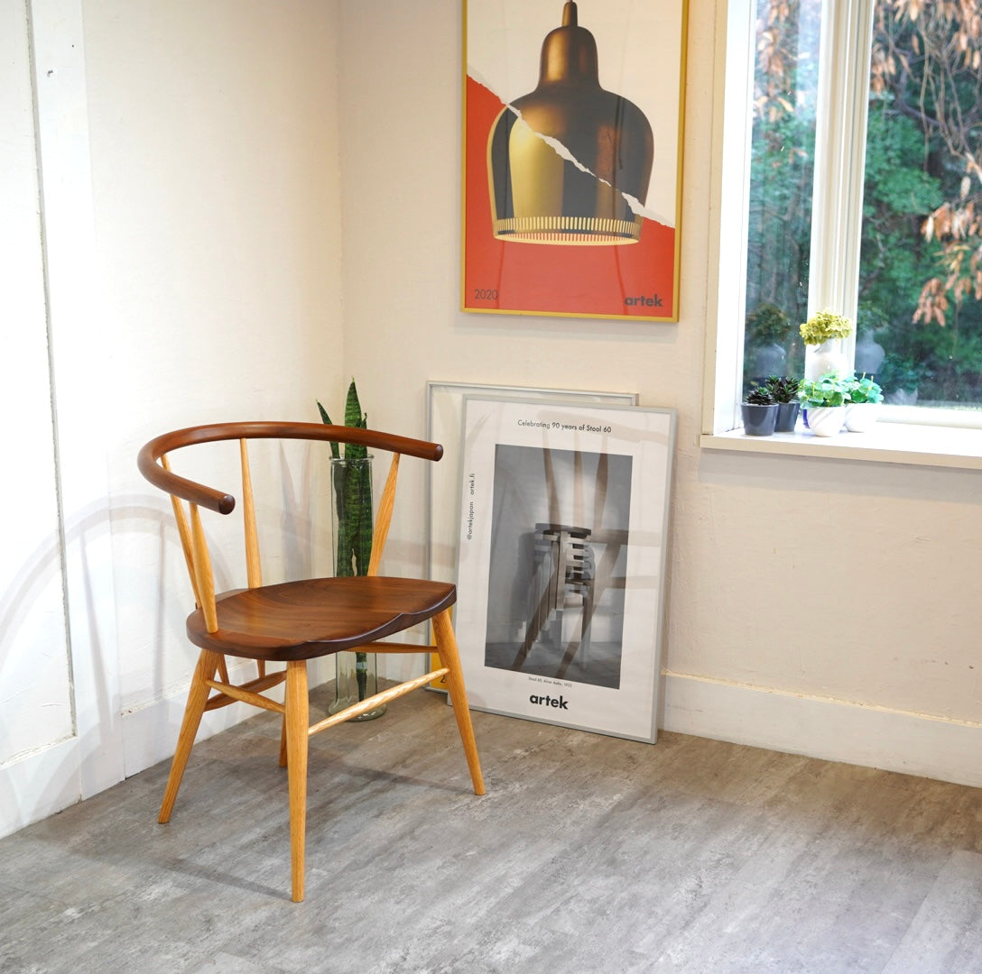 高山ウッドワークス 柏木工 カフェチェア 岩倉栄利 ダイニングチェア ウォールナット