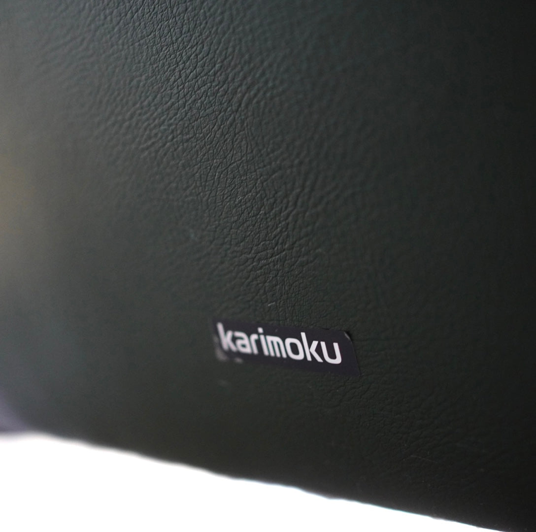 カリモク / karimoku ハイバック カウチソファ 本革 グリーン