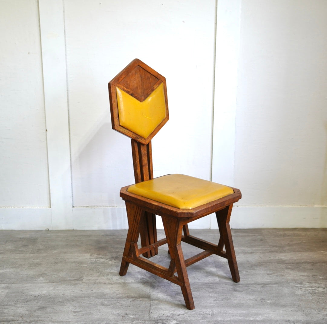 フランクロイドライト / Frank Lloyd Wright ピーコックチェア アンティーク 旧帝国ホテル使用品