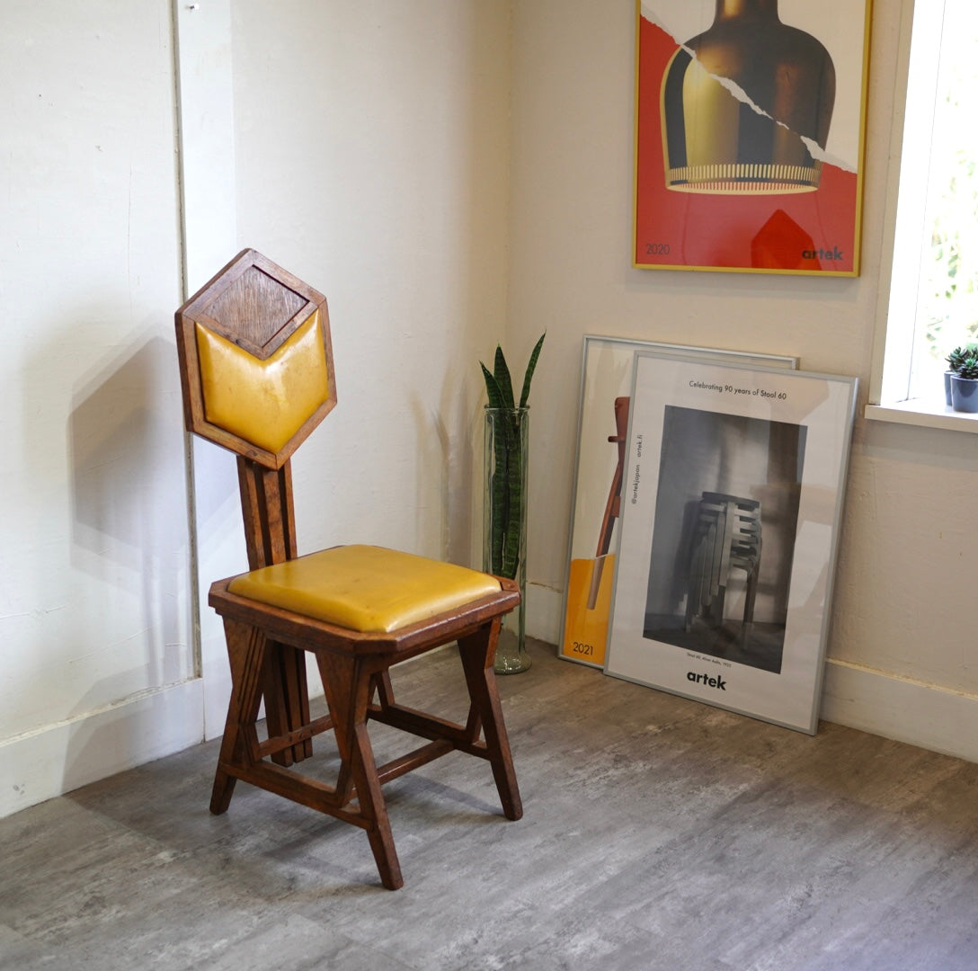 フランクロイドライト / Frank Lloyd Wright ピーコックチェア アンティーク 旧帝国ホテル使用品