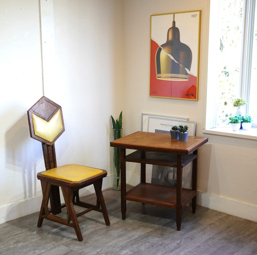 フランクロイドライト / Frank Lloyd Wright サイドテーブル / アンティーク 帝国ホテル使用品