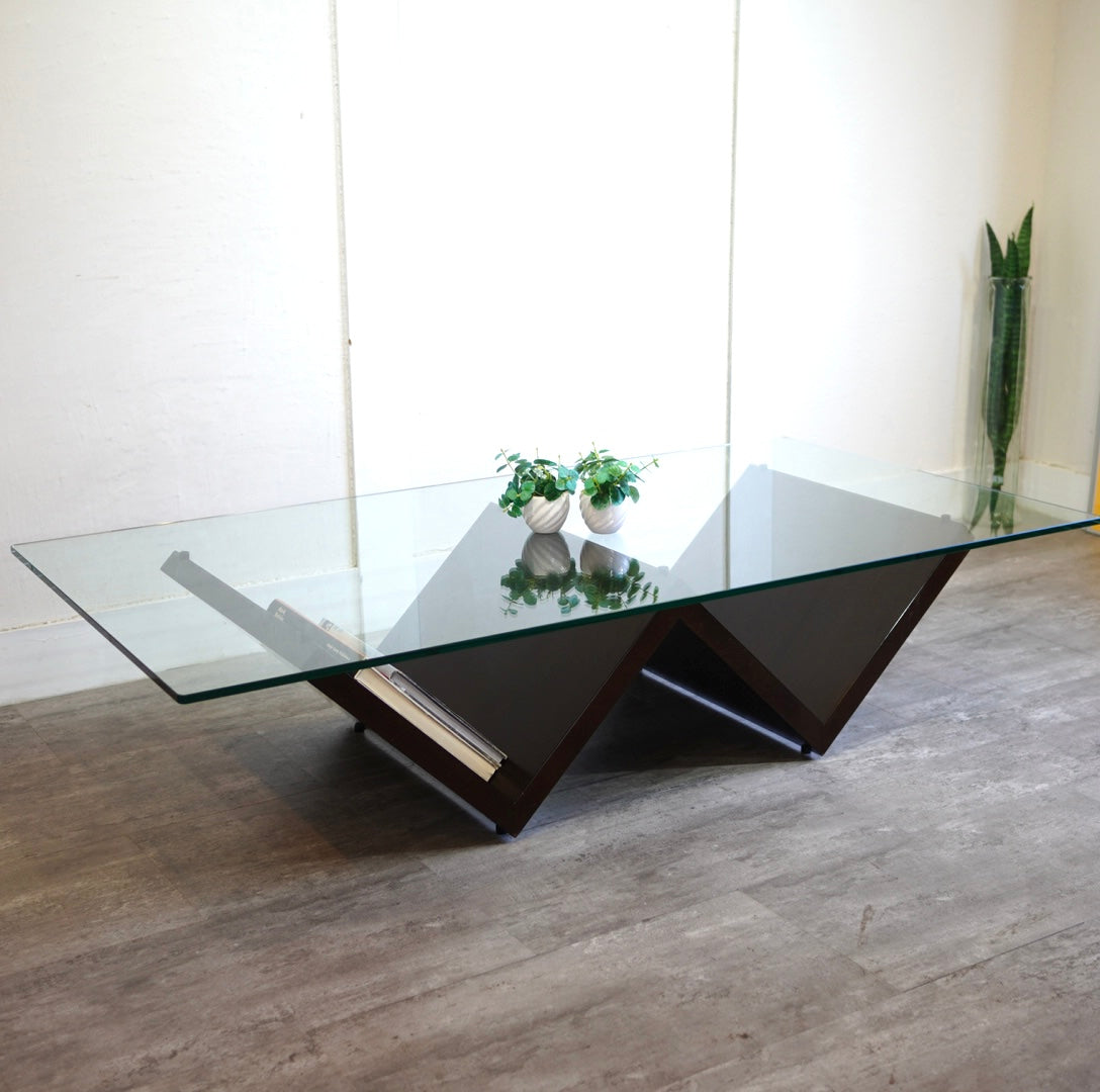 アルフレックス / arflex モンターニャ / MONTAGNA ガラステーブル ローテーブル 川崎文男