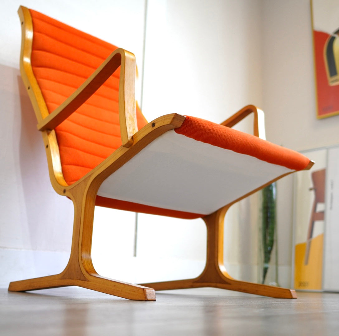 天童木工 ヘロン ハイバックチェア オレンジ ヴィンテージ