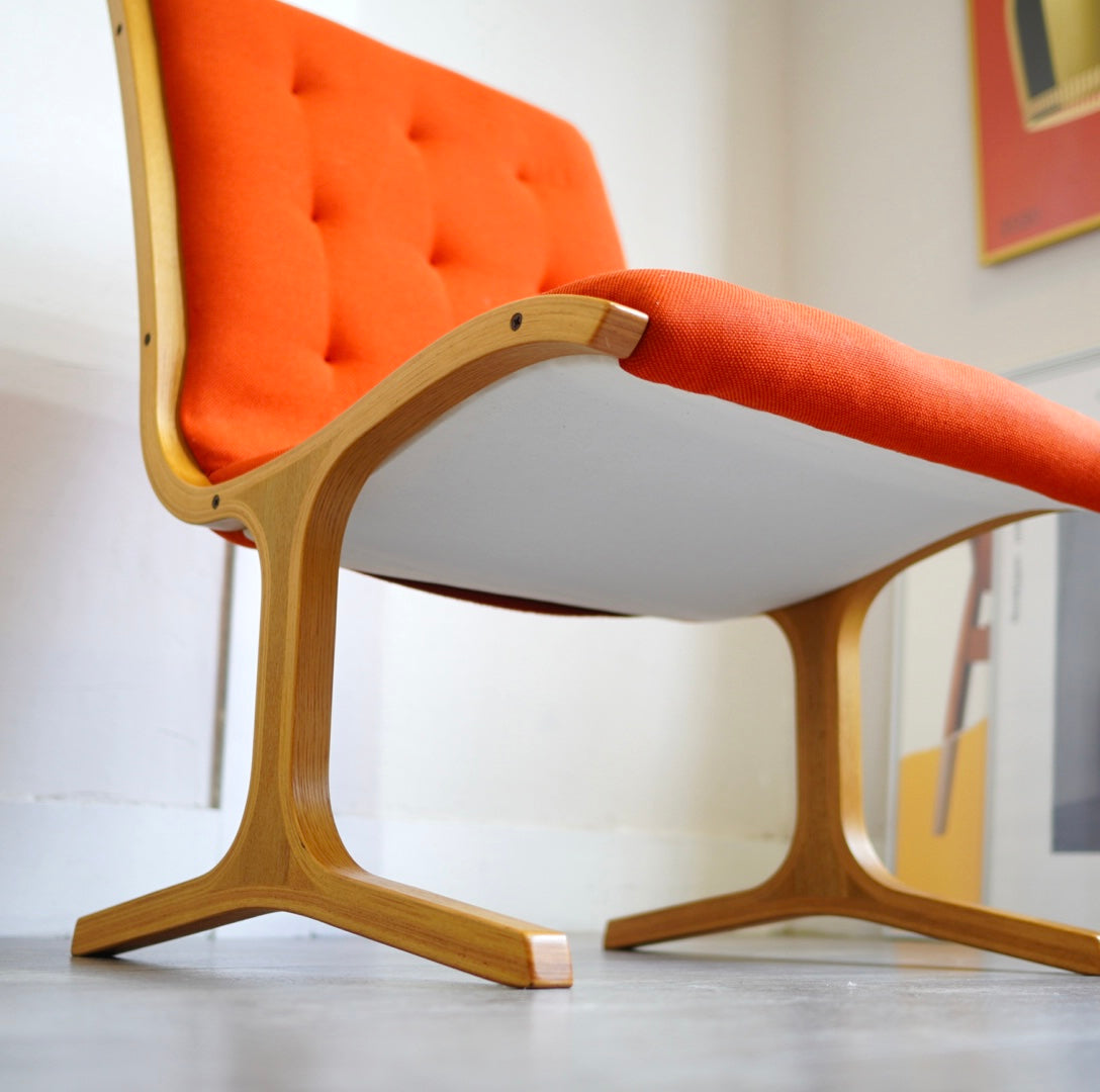 天童木工 ヘロン サイドチェア ハイバック オレンジ ヴィンテージ - Restyle