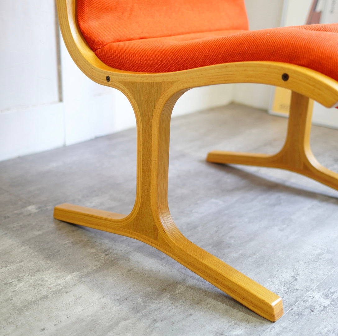 天童木工 ヘロン サイドチェア ハイバック オレンジ ヴィンテージ - Restyle