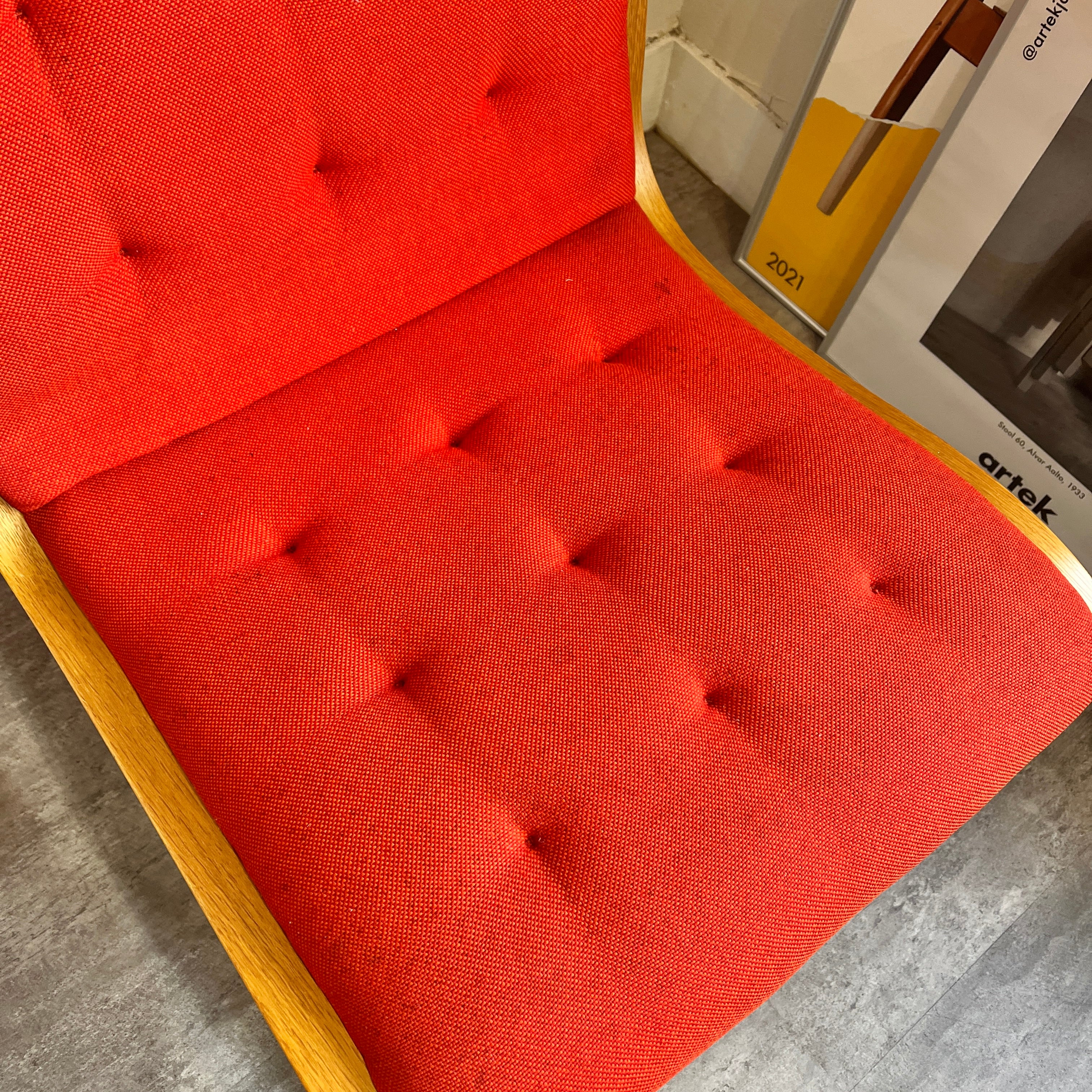 天童木工 ヘロン サイドチェア ハイバック オレンジ ヴィンテージ - Restyle