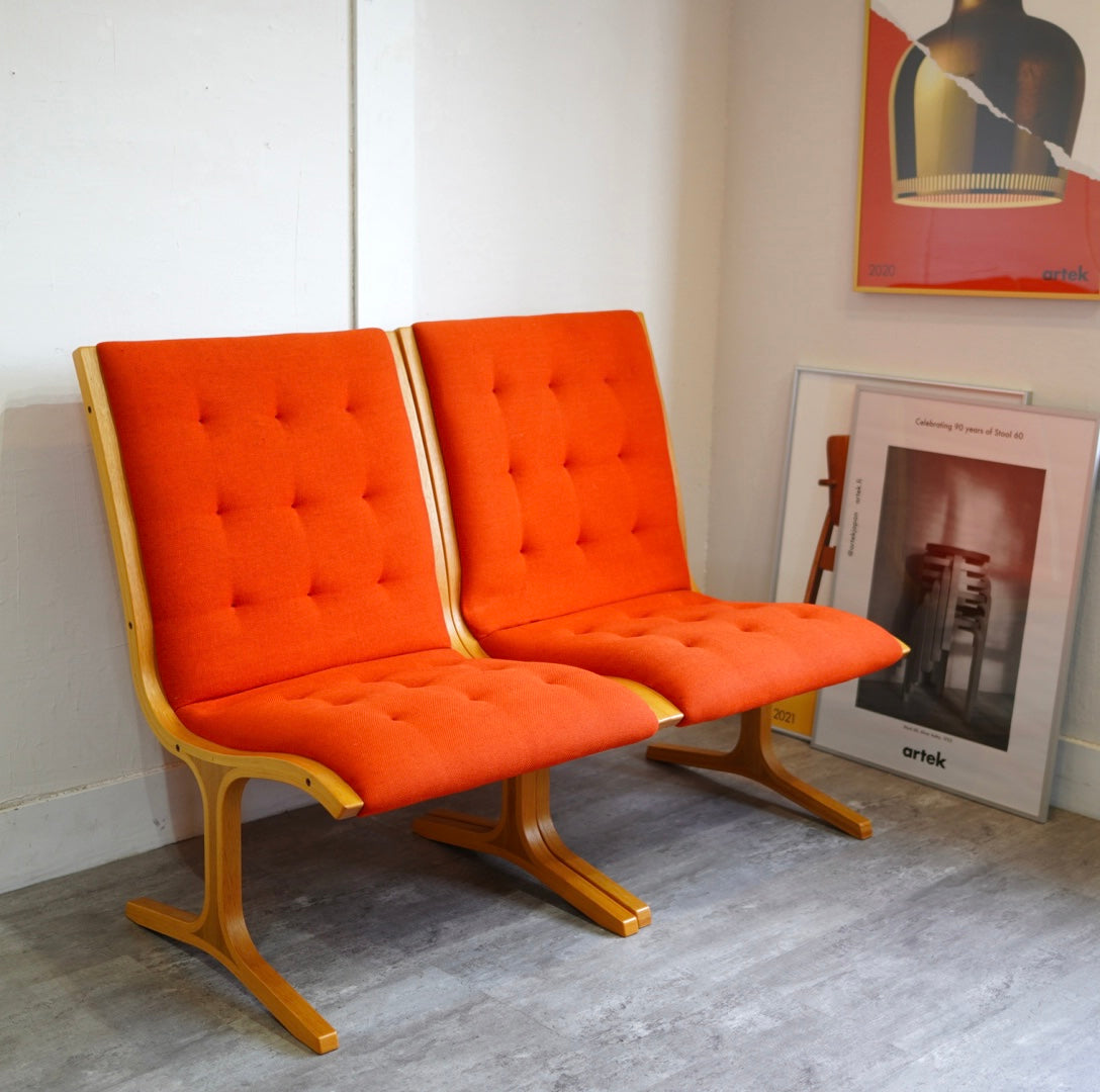 天童木工 ヘロン サイドチェア ハイバック オレンジ ヴィンテージ - Restyle