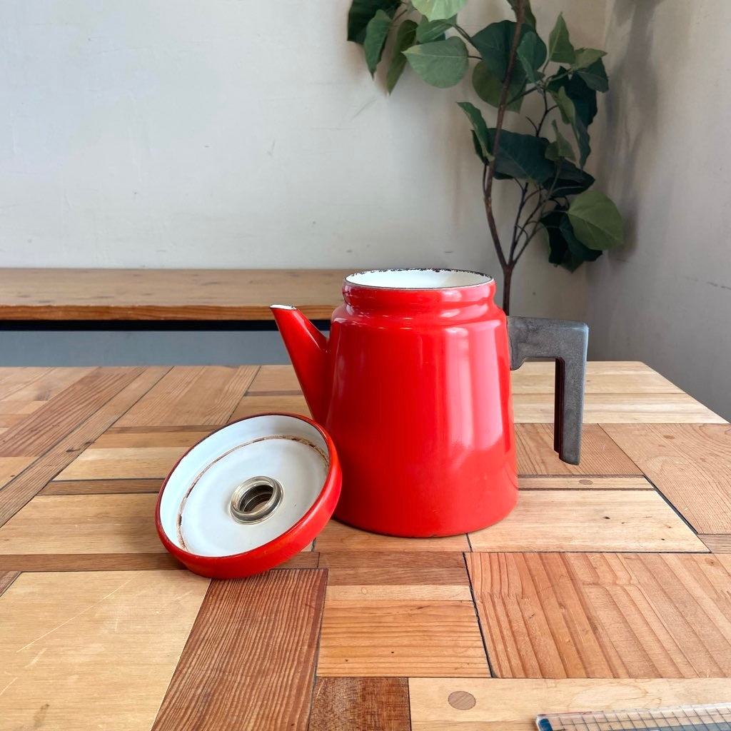 フィネル / Finel ホーローコーヒーポット エナメル アラビア ヴィンテージ 赤