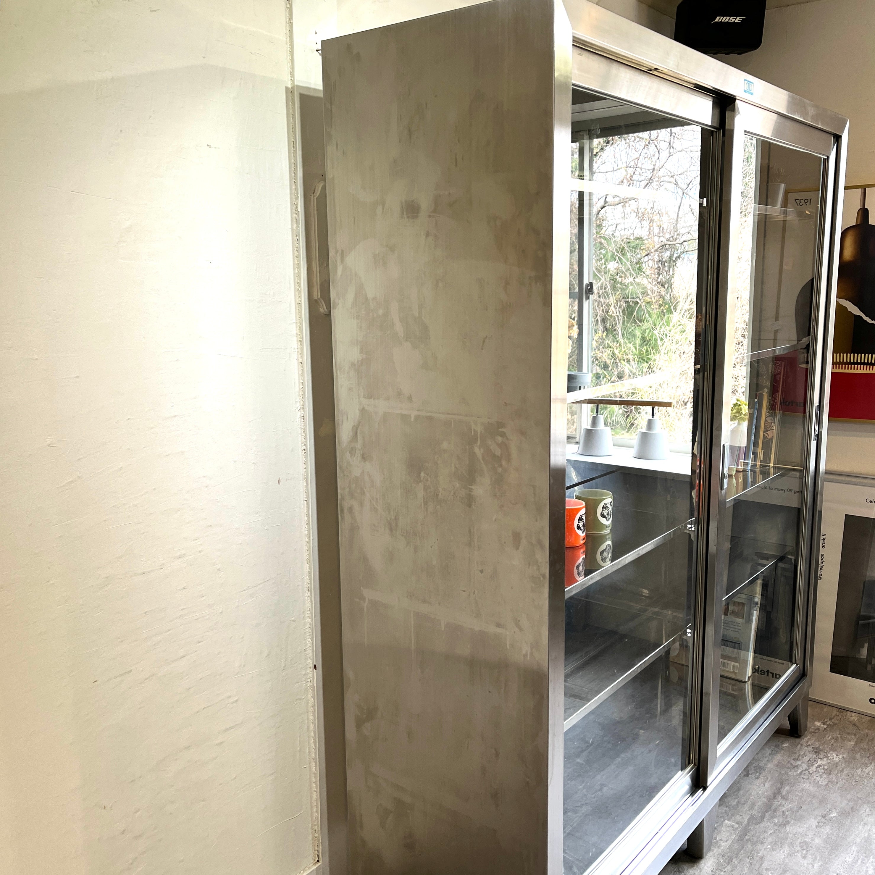 ステンレスキャビネット ケビント ショーケース w150㎝