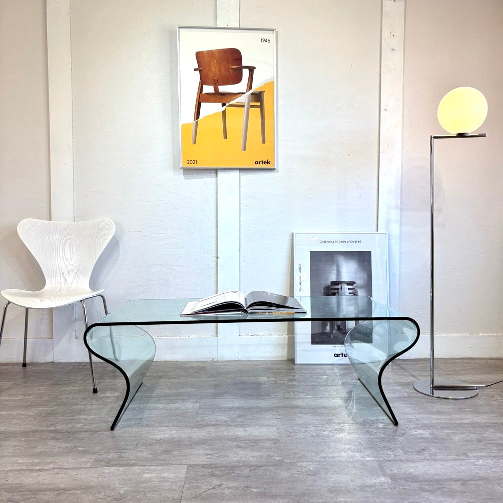 フィアムイタリア / FIAM Italia シャルロッテ ガラステーブル① W125 ヴィットリオ・リヴィ