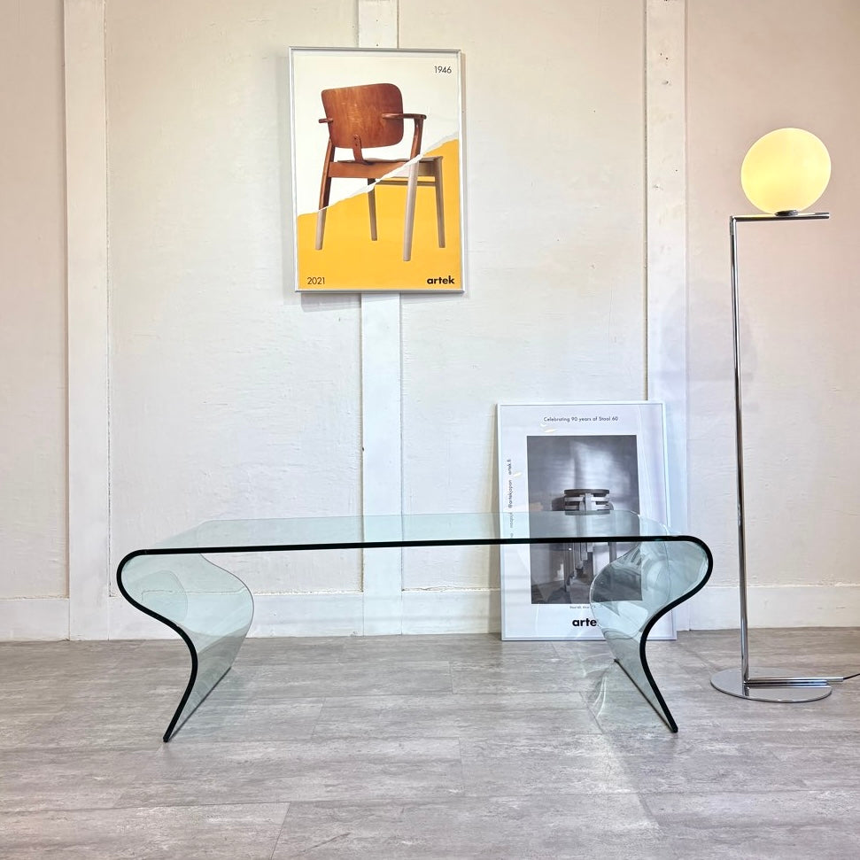 フィアムイタリア / FIAM Italia シャルロッテ ガラステーブル① W125 ヴィットリオ・リヴィ