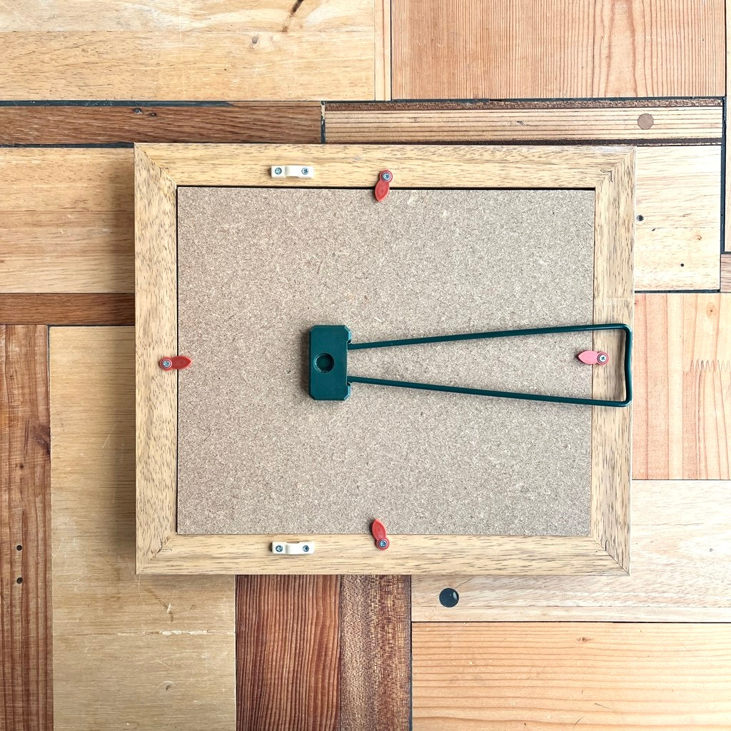 柚木沙弥郎 型染め絵 緑と黒の猫 額入り布 30×25