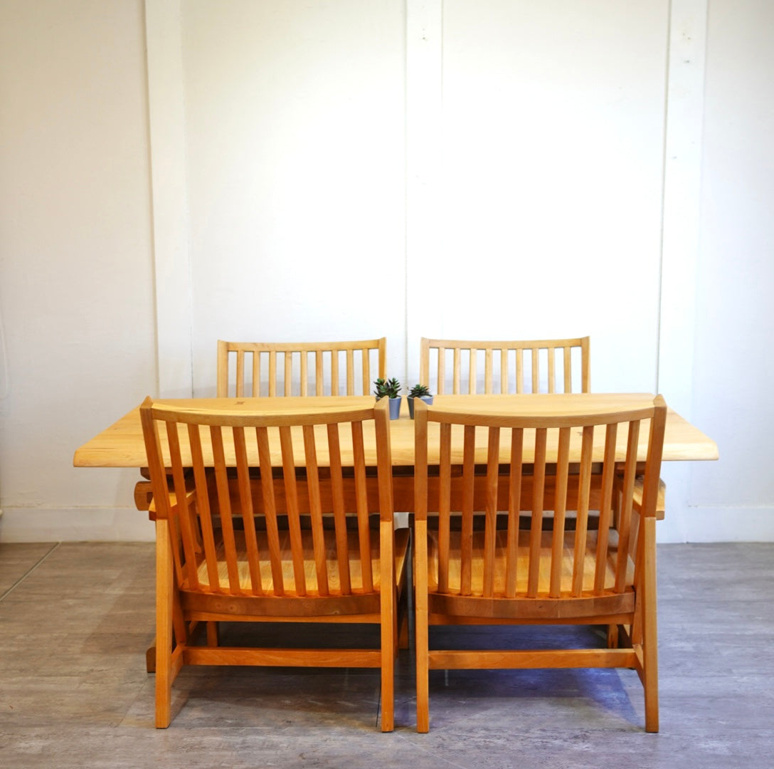 無垢材 ダイニングセット ロータイプ ダイニングテーブル ローチェア