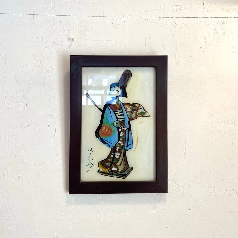 芹沢銈介 ガラス絵 「人形」1965年