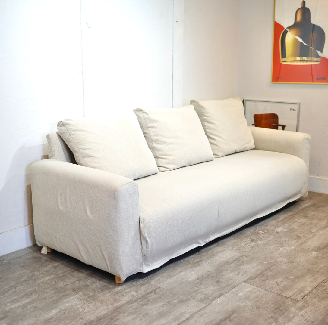 FLANNEL SOFA フランネルソファ【中古品】 フランネルソファ / FLANNEL SOFA 3人掛けソファ 中古 ホワイト 白 大きい