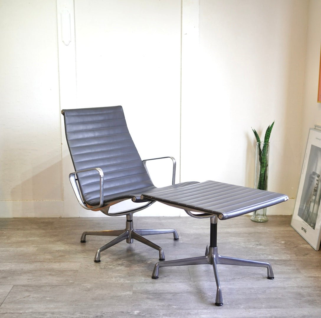 ハーマンミラー / Herman Miller アルミナムグループ ラウンジチェア&オットマン ブラック ヴィンテージ