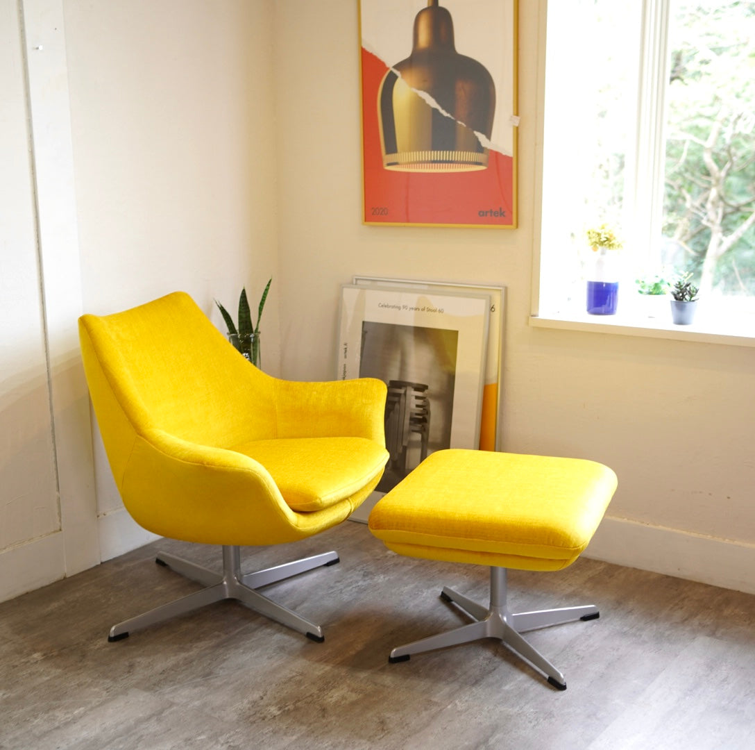 中村工芸 / nakamura ラウンジチェア N735-01 & オットマン N734-ST