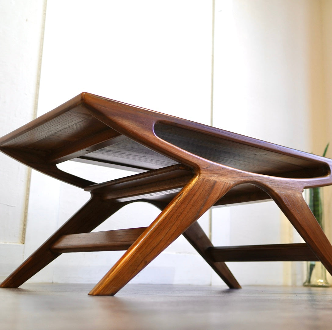 スンカイ材 コーヒーテーブル ウォールナット ナチュラル 未使用