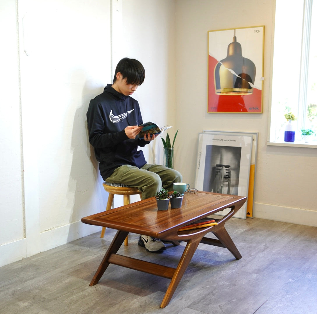 スンカイ材 コーヒーテーブル ウォールナット ナチュラル 未使用