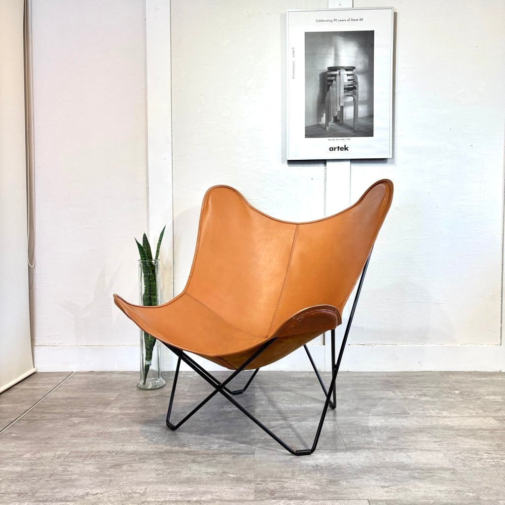 クエロ / CUERO バタフライチェア BKFチェア マリポサ 本革 ブラウン