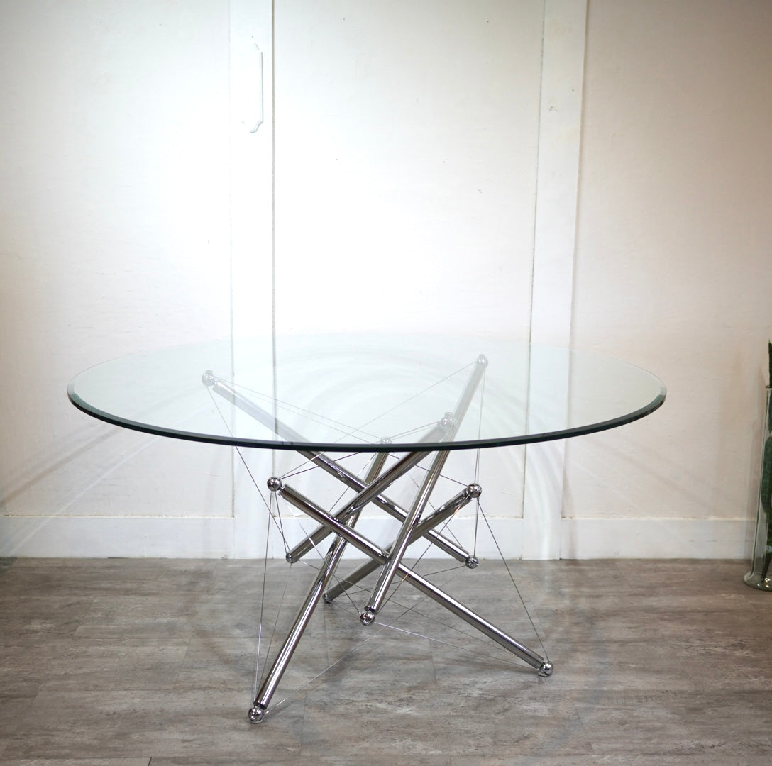 カッシーナ / Cassina 714 ガラステーブル ラウンドダイニングテーブル 