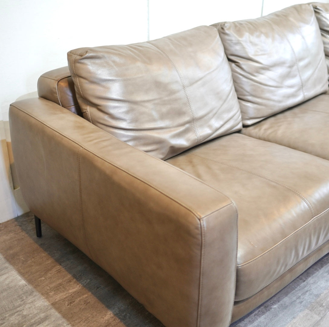 IDC大塚家具 LS68 カウチソファ 本革