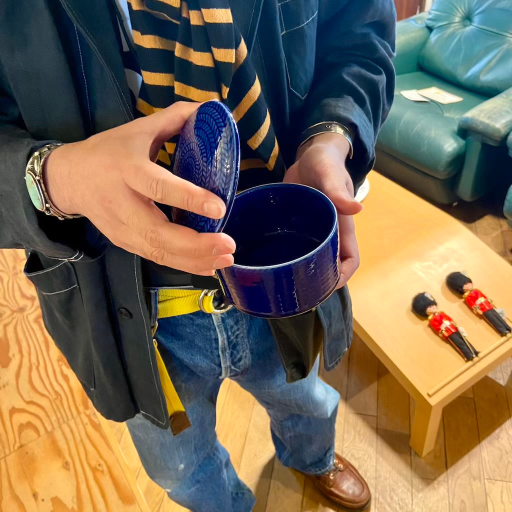 ロールストランド / Rorstrand ブラエルド / Bla Eld蓋つきボウル 青 スウェーデン ヴィンテージ